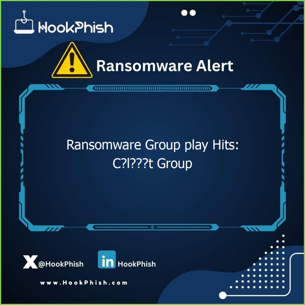 hookphish post ransomware group play hits clt group